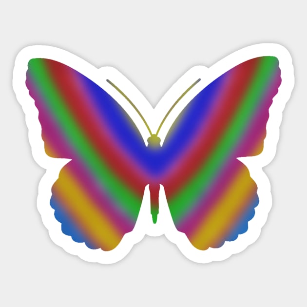 Rainbow Glow Butterfly Sticker by Jane Izzy Designs